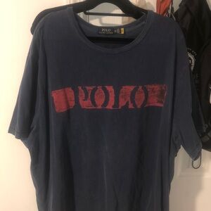 Men’s Polo RL 3XB shirt Blue and Red logo